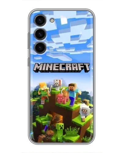 Чехол для Samsung Galaxy S23 Plus с картинкой «Minecraft классический мир»