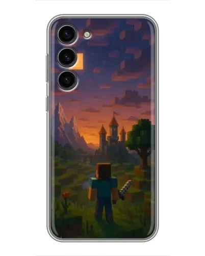Чехол для Samsung Galaxy S23 Plus с картинкой «Стив у башни»