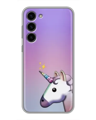 Чехол для Samsung Galaxy S23 Plus с картинкой «Единорог градиент»