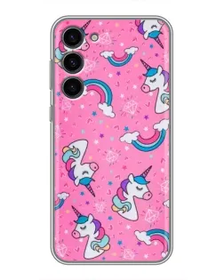 Чехол для Samsung Galaxy S23 Plus с картинкой «Unicorn паттерн розовый» Чехол для Samsung Galaxy S23 Plus с картинкой «Unicorn паттерн розовый»