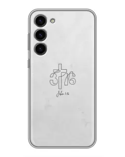 Чохол для Samsung Galaxy S23 Plus з картинкою «Івана 3:16 Хрест» Чохол для Samsung Galaxy S23 Plus з картинкою «Івана 3:16 Хрест»