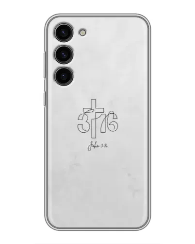 Чехол для Samsung Galaxy S23 Plus с картинкой «Иоанна 3:16 Крест» Чехол для Samsung Galaxy S23 Plus с картинкой «Иоанна 3:16 Крест»