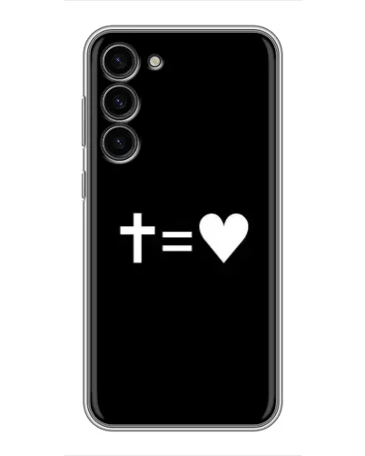 Чехол для Samsung Galaxy S23 Plus с картинкой «Крест и Сердце» Чехол для Samsung Galaxy S23 Plus с картинкой «Крест и Сердце»