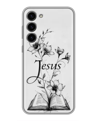 Чехол для Samsung Galaxy S23 Plus с картинкой «Цветы и Библия» Чехол для Samsung Galaxy S23 Plus с картинкой «Цветы и Библия»