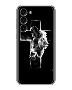 Чохол для Samsung Galaxy S23 Plus з картинкою «Сяючий хрест Jesus»