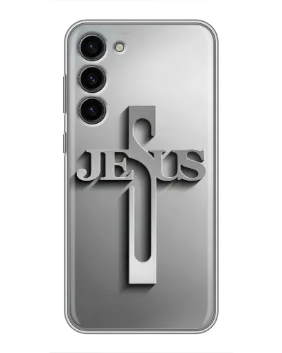 Чохол для Samsung Galaxy S23 Plus з картинкою «Металевий хрест Jesus» Чохол для Samsung Galaxy S23 Plus з картинкою «Металевий хрест Jesus»