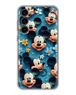 Чехол для Samsung Galaxy S23 Plus с картинкой «Паттерн Микки и Минни»
