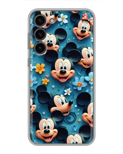 Чехол для Samsung Galaxy S23 Plus с картинкой «Паттерн Микки и Минни»
