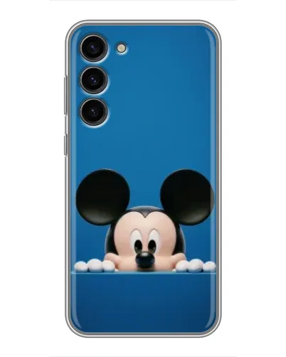 Чехол для Samsung Galaxy S23 Plus с картинкой «Микки выглядывает»