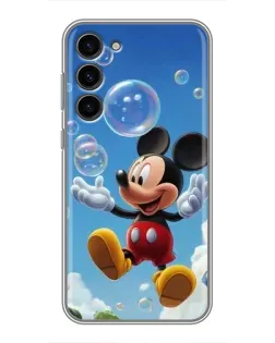 Чехол для Samsung Galaxy S23 Plus с картинкой «Mickey и мыльные пузыри»