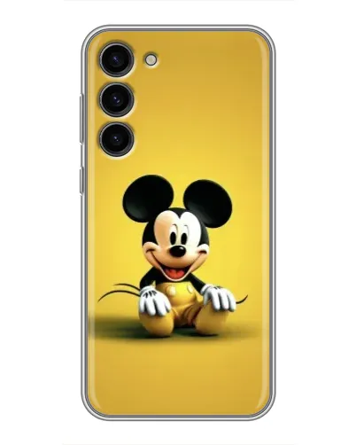 Чехол для Samsung Galaxy S23 Plus с картинкой «Микки на желтом»