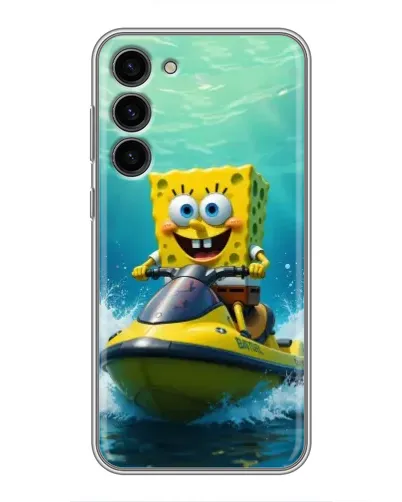 Чохол для Samsung Galaxy S23 Plus з картинкою «Спанч Боб на гідроциклі» Чохол для Samsung Galaxy S23 Plus з картинкою «Спанч Боб на гідроциклі»