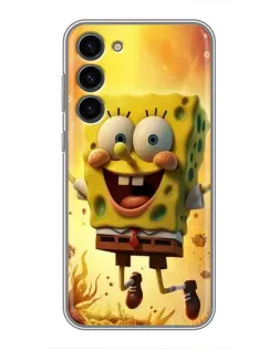Чохол для Samsung Galaxy S23 Plus з картинкою «Губка Боб стрибає»