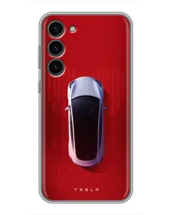 Чохол для Samsung Galaxy S23 Plus з картинкою «Tesla Top View» Чохол для Samsung Galaxy S23 Plus з картинкою «Tesla Top View»