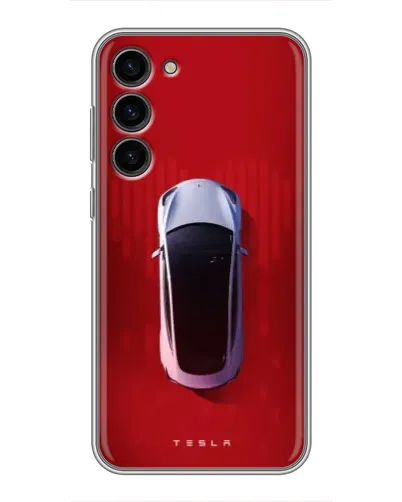 Чехол для Samsung Galaxy S23 Plus с картинкой «Tesla Top View» Чехол для Samsung Galaxy S23 Plus с картинкой «Tesla Top View»