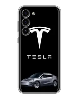 Чехол для Samsung Galaxy S23 Plus с картинкой «Tesla Model Y»