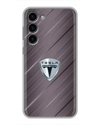 Чехол для Samsung Galaxy S23 Plus с картинкой «Металлическая текстура Tesla» Чехол для Samsung Galaxy S23 Plus с картинкой «Металлическая текстура Tesla»