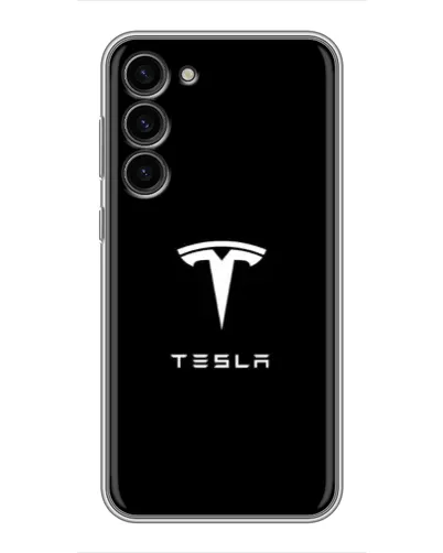 Чехол для Samsung Galaxy S23 Plus с картинкой «Tesla White Logo» Чехол для Samsung Galaxy S23 Plus с картинкой «Tesla White Logo»