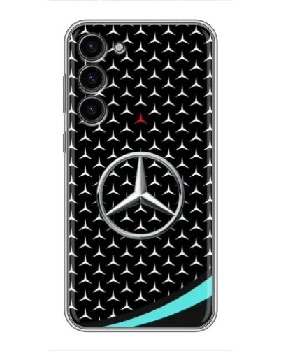 Чехол для Samsung Galaxy S23 Plus с картинкой «Mercedes — бирюзовый акцент»