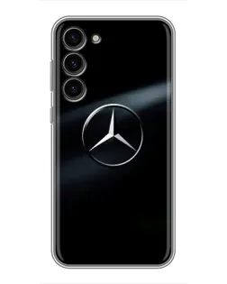 Чехол для Samsung Galaxy S23 Plus с картинкой «Mercedes на металле»