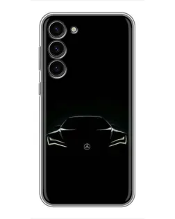 Чехол для Samsung Galaxy S23 Plus с картинкой «Mercedes — силуэт авто»