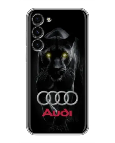Чехол для Samsung Galaxy S23 Plus с картинкой «Пантера и Audi» Чехол для Samsung Galaxy S23 Plus с картинкой «Пантера и Audi»