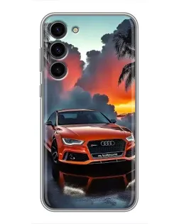 Чехол для Samsung Galaxy S23 Plus с картинкой «Audi — закат»