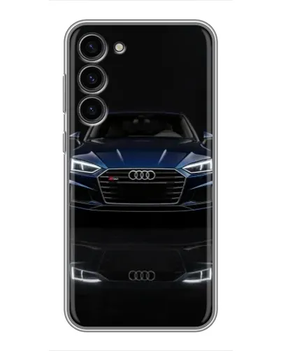 Чехол для Samsung Galaxy S23 Plus с картинкой «Audi — ночное отражение» Чехол для Samsung Galaxy S23 Plus с картинкой «Audi — ночное отражение»