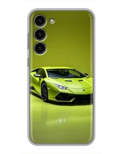 Чохол для Samsung Galaxy S23 Plus з картинкою «Салатовий Lamborghini Huracan»
