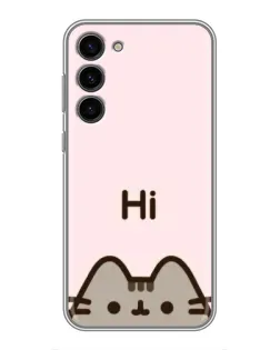 Чехол для Samsung Galaxy S23 Plus с картинкой «Пушин говорит Hi» Чехол для Samsung Galaxy S23 Plus с картинкой «Пушин говорит Hi»