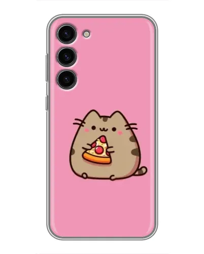 Чехол для Samsung Galaxy S23 Plus с картинкой «Пушин с пиццей» Чехол для Samsung Galaxy S23 Plus с картинкой «Пушин с пиццей»