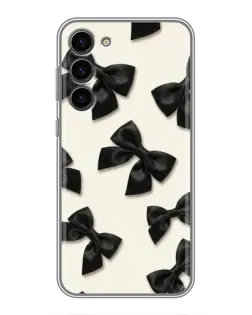 Чехол для Samsung Galaxy S23 Plus с картинкой «Черные бантики»