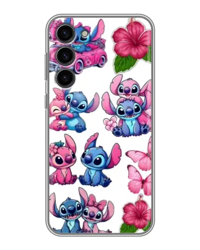 Чехол для Samsung Galaxy S23 Plus с картинкой «Стикеры Stitch и Angel»