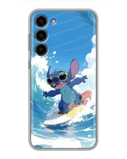 Чехол для Samsung Galaxy S23 Plus с картинкой «Стич на волне»