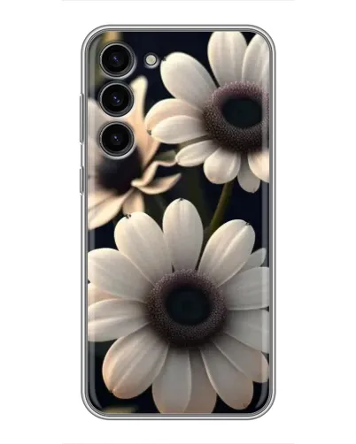 Чехол для Samsung Galaxy S23 Plus с картинкой «Белые маргаритки макро» Чехол для Samsung Galaxy S23 Plus с картинкой «Белые маргаритки макро»