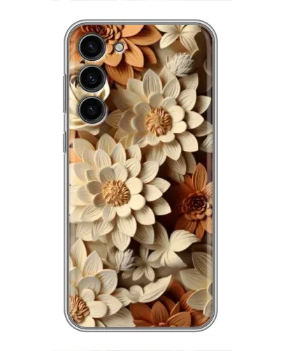 Чехол для Samsung Galaxy S23 Plus с картинкой «Бежевый флористический декор» Чехол для Samsung Galaxy S23 Plus с картинкой «Бежевый флористический декор»