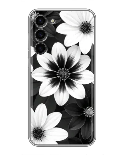Чехол для Samsung Galaxy S23 Plus с картинкой «Монохромные астры» Чехол для Samsung Galaxy S23 Plus с картинкой «Монохромные астры»