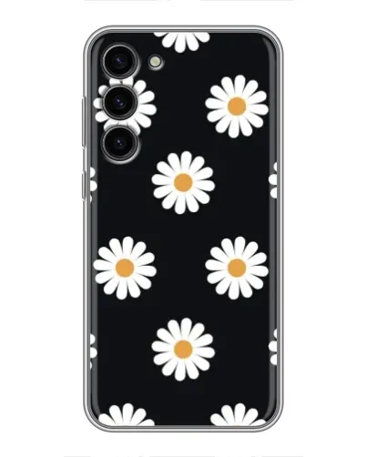 Чехол для Samsung Galaxy S23 Plus с картинкой «Ромашки на черном» Чехол для Samsung Galaxy S23 Plus с картинкой «Ромашки на черном»