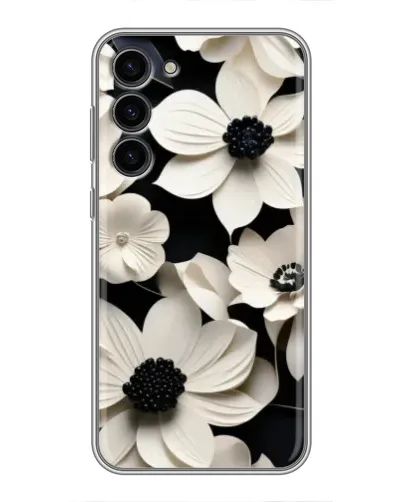 Чехол для Samsung Galaxy S23 Plus с картинкой «Объемные белые цветы» Чехол для Samsung Galaxy S23 Plus с картинкой «Объемные белые цветы»