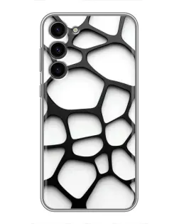 Чохол для Samsung Galaxy S23 Plus з картинкою «Біла об'ємна сітка»