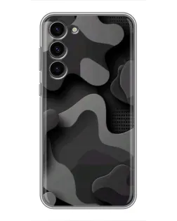 Чехол для Samsung Galaxy S23 Plus с картинкой «Темный абстрактный камуфляж»