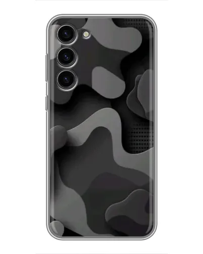 Чехол для Samsung Galaxy S23 Plus с картинкой «Темный абстрактный камуфляж»