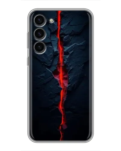 Чехол для Samsung Galaxy S23 Plus с картинкой «Kрасная лавовая трещина»