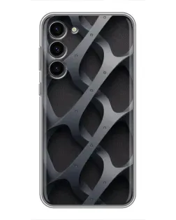 Чехол для Samsung Galaxy S23 Plus с картинкой «Объемное серое плетение»