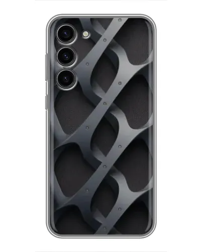 Чехол для Samsung Galaxy S23 Plus с картинкой «Объемное серое плетение»