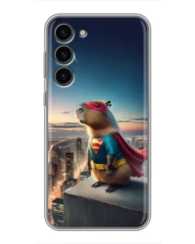 Чохол для Samsung Galaxy S23 Plus з картинкою «Капі-мен супергерой» Чохол для Samsung Galaxy S23 Plus з картинкою «Капі-мен супергерой»