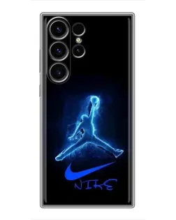Чехол для Samsung Galaxy S23 Ultra с картинкой «Jordan Neon Blue»