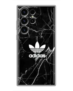 Чехол для Samsung Galaxy S23 Ultra с картинкой «Белый мрамор Adidas»