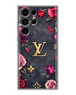 Чохол для Samsung Galaxy S23 Ultra з картинкою «Квітковий Louis Vuitton»