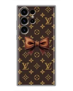 Чохол для Samsung Galaxy S23 Ultra з картинкою «LV з бантом»